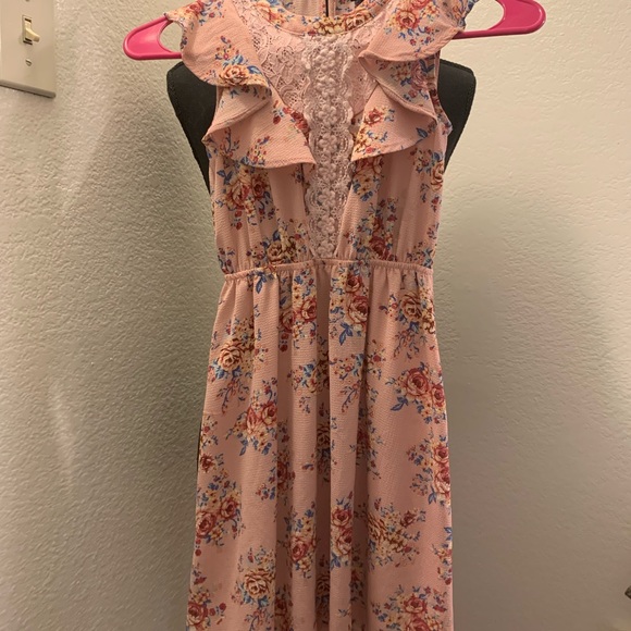 SOLD ON VINTED ❤️Hearts • Pink Dress Girls Sz 8 - Picture 2 of 4